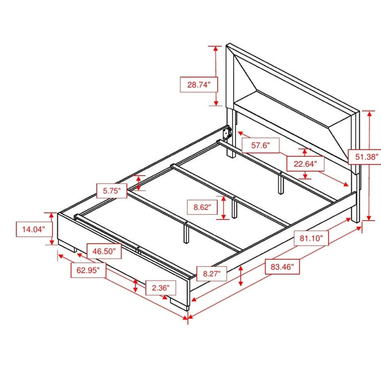 Latitude Run® Joleigh Queen Low Profile Standard Bed Wayfair